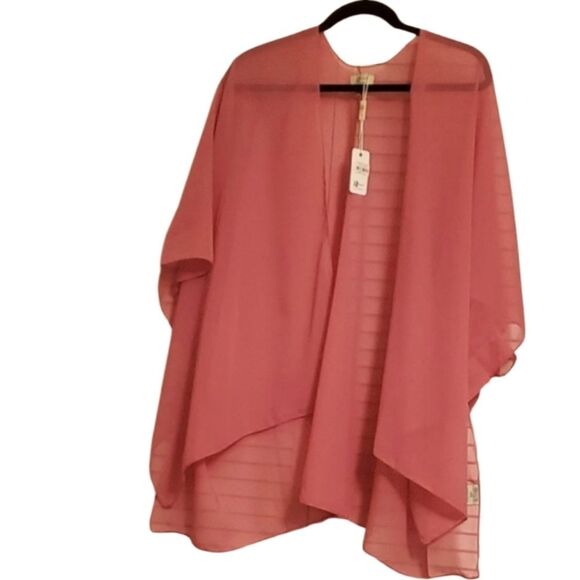 Rose sheer shell / bolero in plus size. New with tags. - Picture 6 of 6